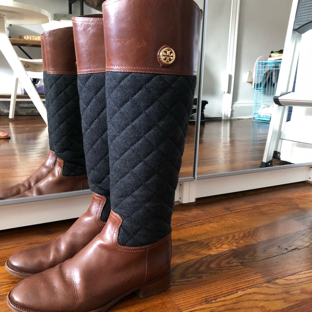 Tory Burch Rosalie Quilted Riding Boot